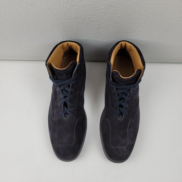 HOGAN INTERACTIVE Mens Blue  suede Shoes Sneakers driving high top Size 10 - Picture 8 of 10